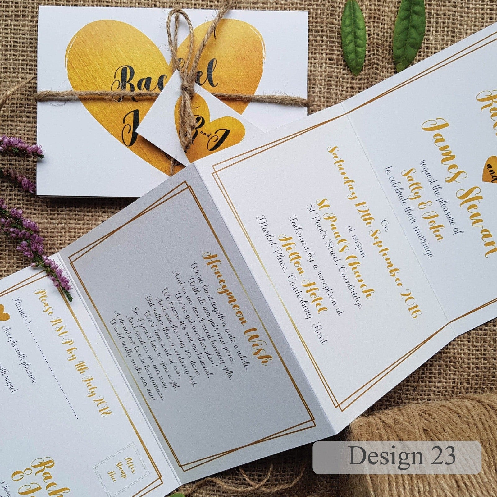 Heart sale wedding invitations